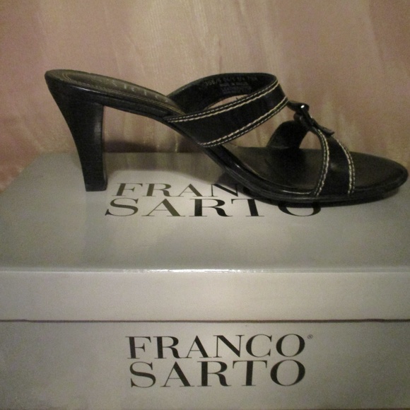 BLACK LEATHER SANDAL - Picture 4 of 6
